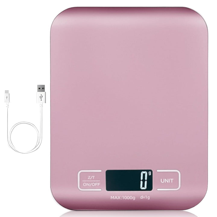 Küchenwaage Digital, 10kg/1g Waage Küchenwaage, USB Wiederaufladbare Digital Küchenwage mit Led Disp