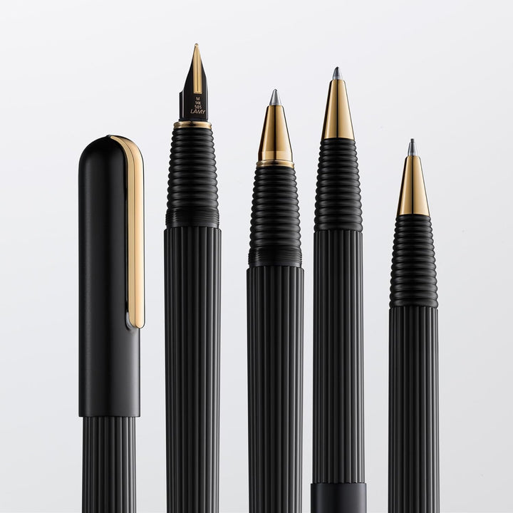 LAMY imporium Tintenroller 360 - Rollpen mit einem Gehäuse in mattschwarzer PVD Veredelung und polie