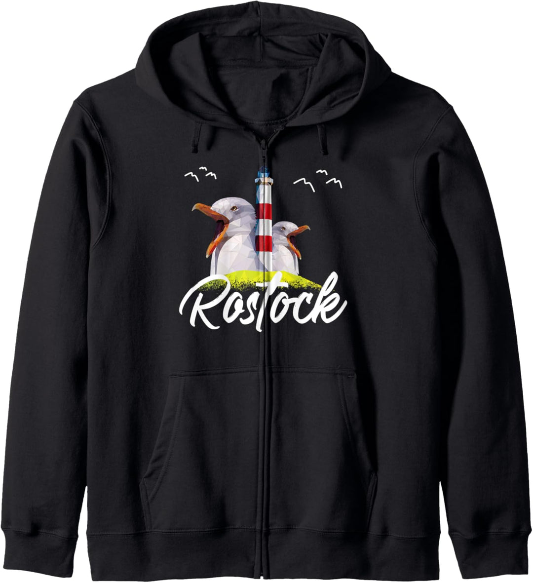 Rostock Hansestadt Rostocker Rostockerin Leuchtturm Rostock Kapuzenjacke