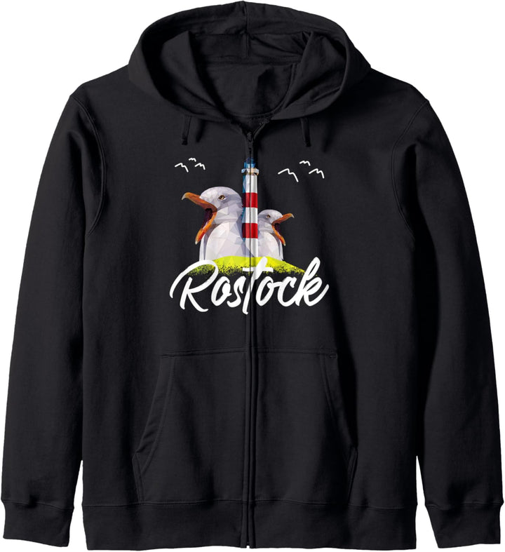 Rostock Hansestadt Rostocker Rostockerin Leuchtturm Rostock Kapuzenjacke