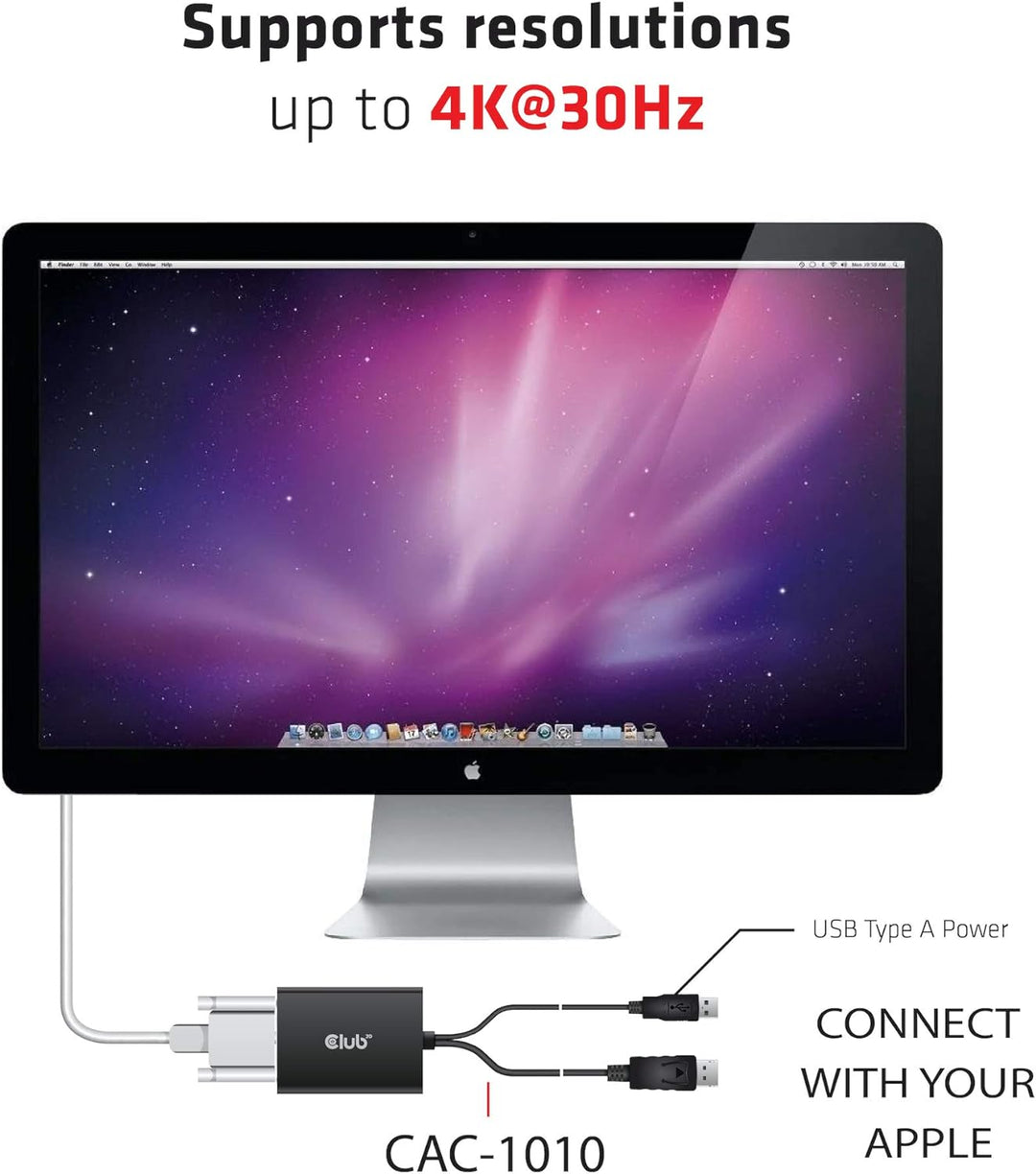 Club 3D CAC-1010-A aktiver Adapter DisplayPort auf DVI-D HDCP OFF (für Cinema Displays)