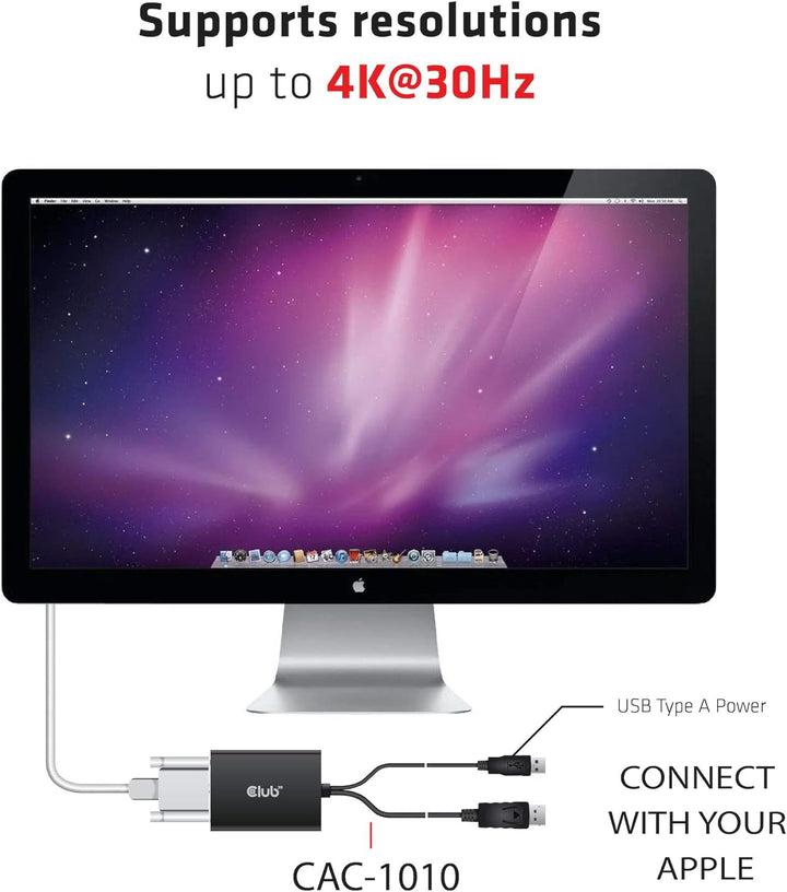 Club 3D CAC-1010-A aktiver Adapter DisplayPort auf DVI-D HDCP OFF (für Cinema Displays)