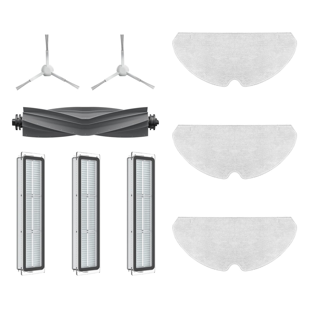 Dreame D10s Staubsaugerroboter-Zubehörset, enthält 2X Seitenbürsten, 3X Staubfilter, 3X Mop-Tücher,