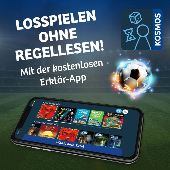 KOSMOS 684563 Kicker Fussball Duell - Macht euer Spiel! Taktisches Fussball Brettspiel für 2 Persone