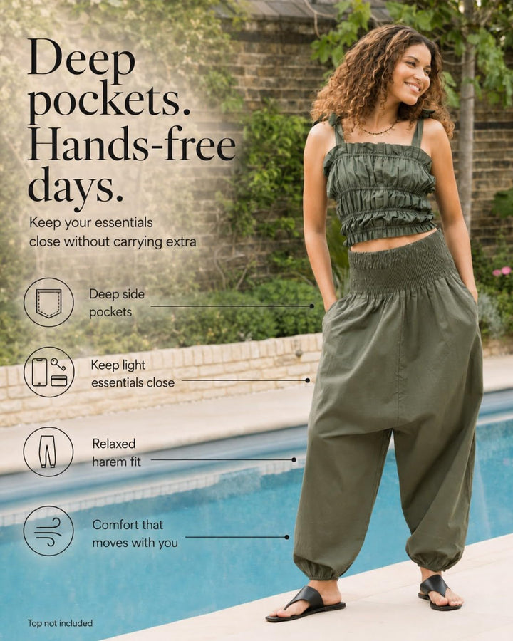 likemary Jumpsuit Damen Sommer – flexibler bequemer Einteiler aus Baumwolle – knielang - wird durch
