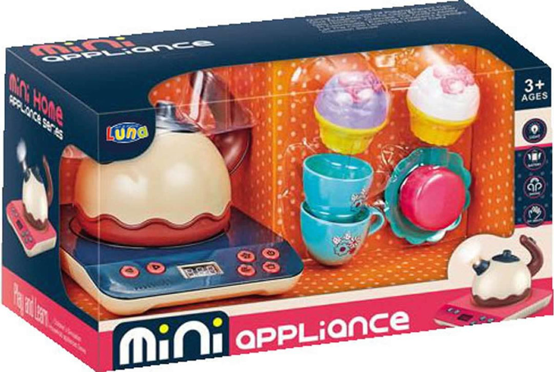 Diakakis Luna Spielküchen-Set Wasserkocher Ceran-Kochplatte m. Funktion Licht und Sound