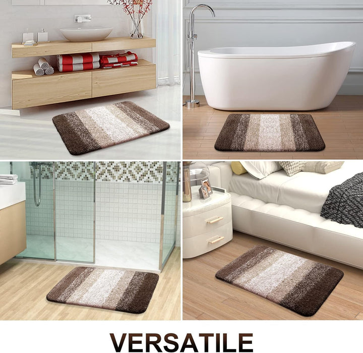 Homaxy Weich Badezimmerteppich 51x76 cm, rutschfest waschbar Badematte Flauschige Hochflor Badteppic