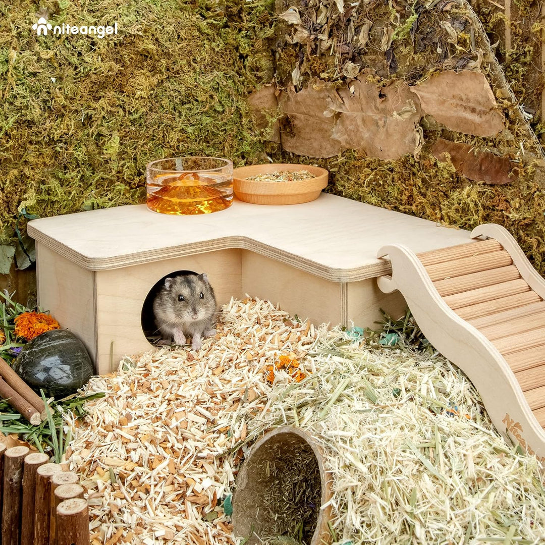 Niteangel Mehrkammer Hamsterhaus Labyrinth - Mehrzimmer-Verstecke und Tunnel-Erkundungsspielzeug für