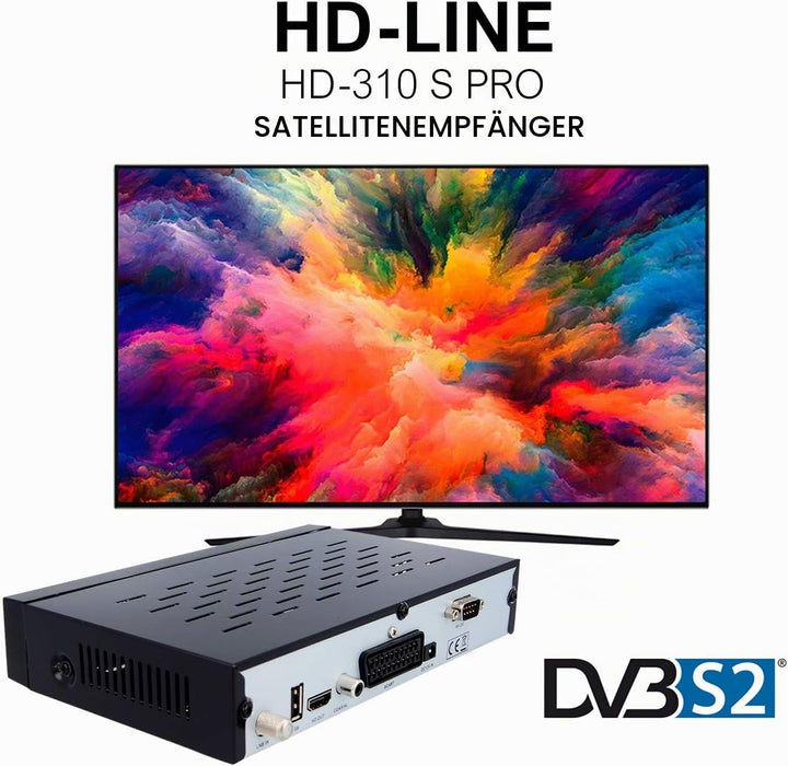 hd-line 310S PRO Receiver Satellit HD Digitaler Satelliten Receiver HDMI DVB S2 Receiver für Sat HD