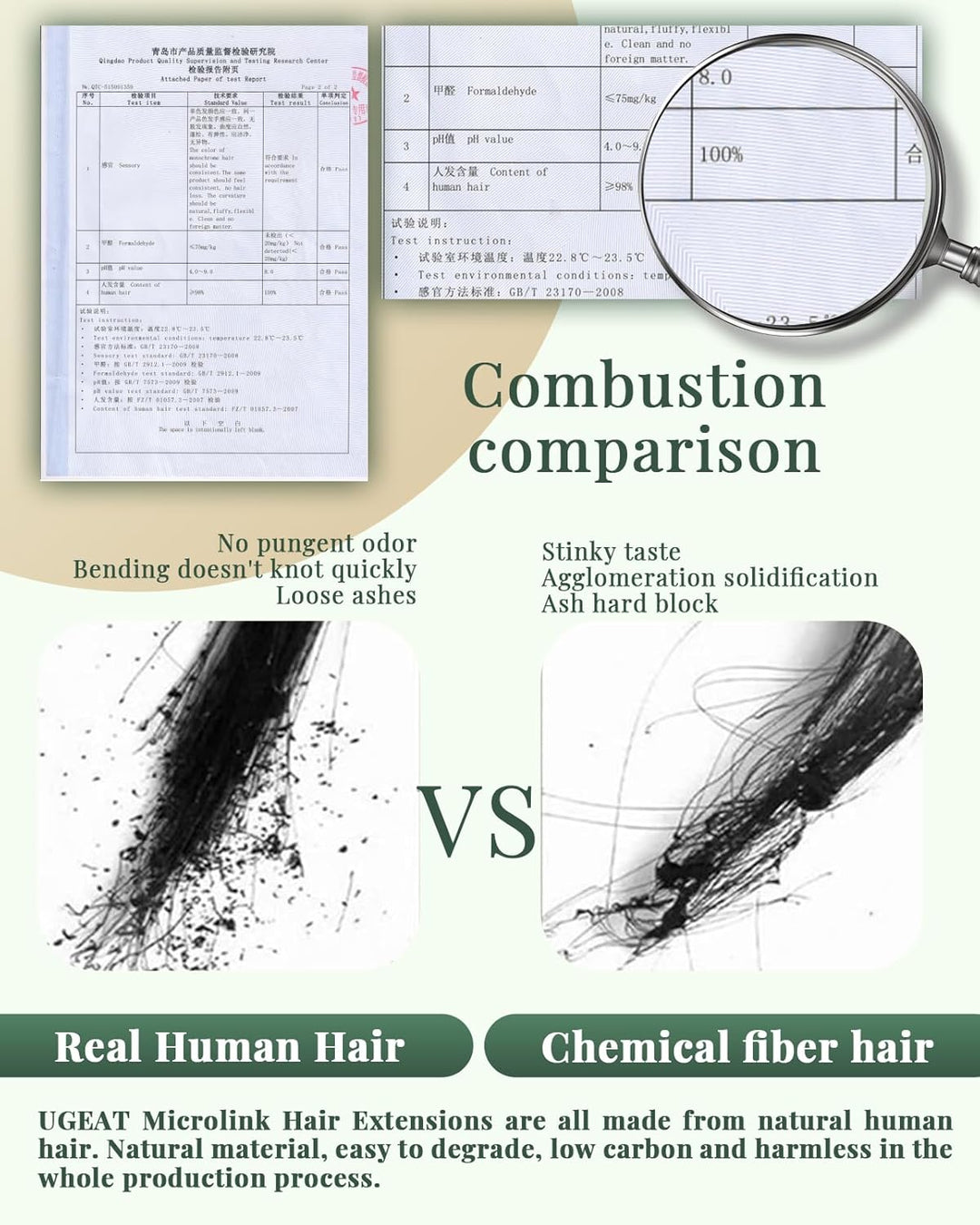 Ugeat 60cm Micro Loop Extensions Echthaar Echte Haarverlängerung Bonding 1g/Strähnen*50Strähnen Cold