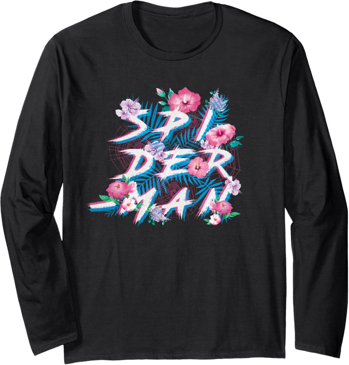 Marvel Spider-Man Floral Print Langarmshirt
