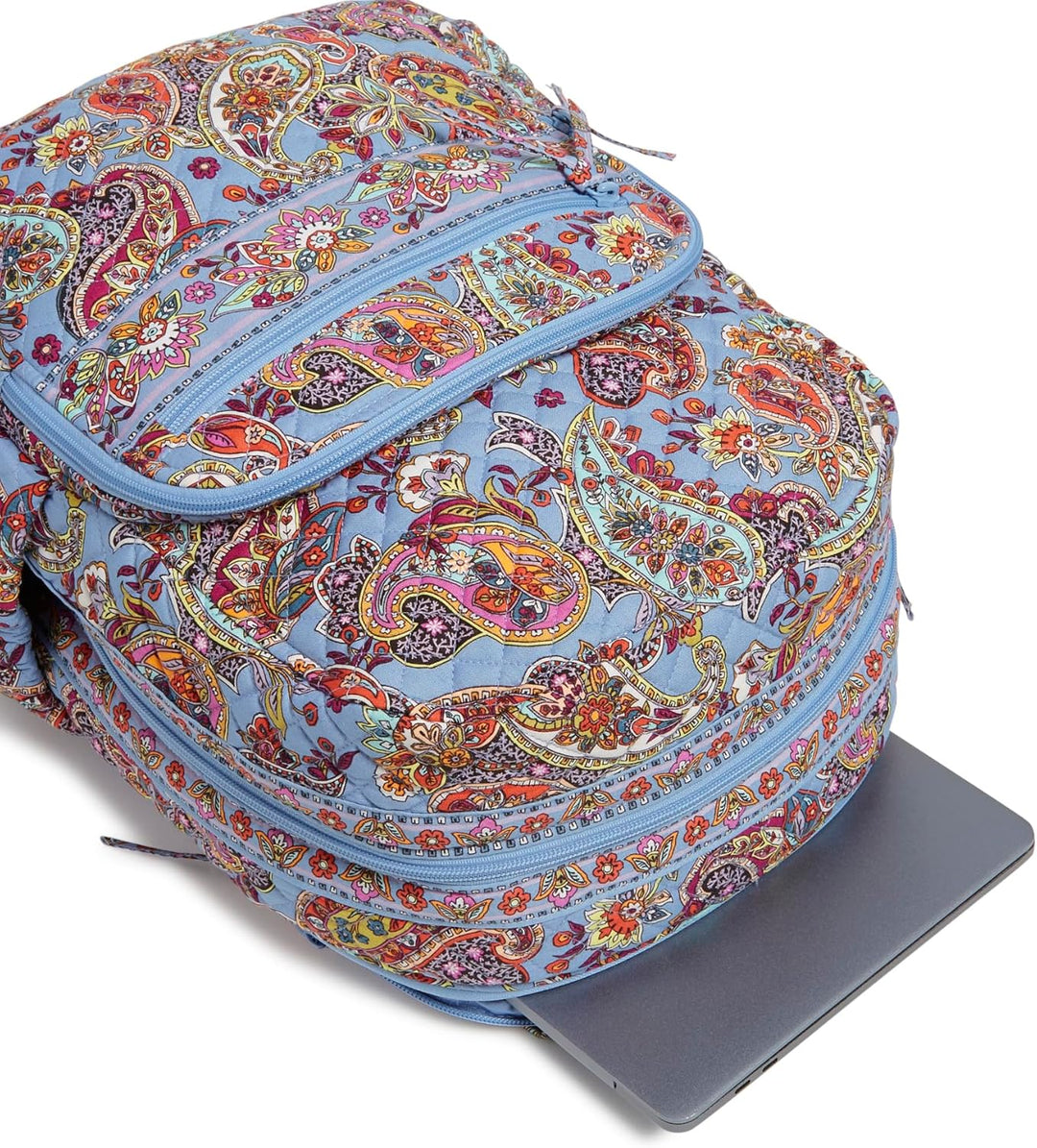 Vera Bradley Damen Campus-Rucksack aus Baumwolle Büchertasche, Provence Paisley, Einheitsgrösse Einh