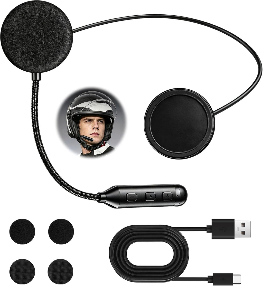 Bluetooth-Headset für Motorradhelm, Bluetooth-Kopfhörer mit 16 Std
