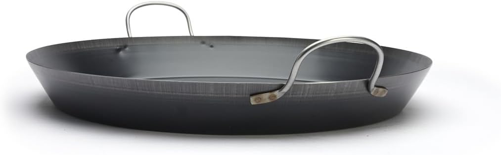 DE BUYER Paella-Pfanne, Edelstahl, Silber, 60 cm 27.9 x 20.1 x 10.9 cm, 27.9 x 20.1 x 10.9 cm