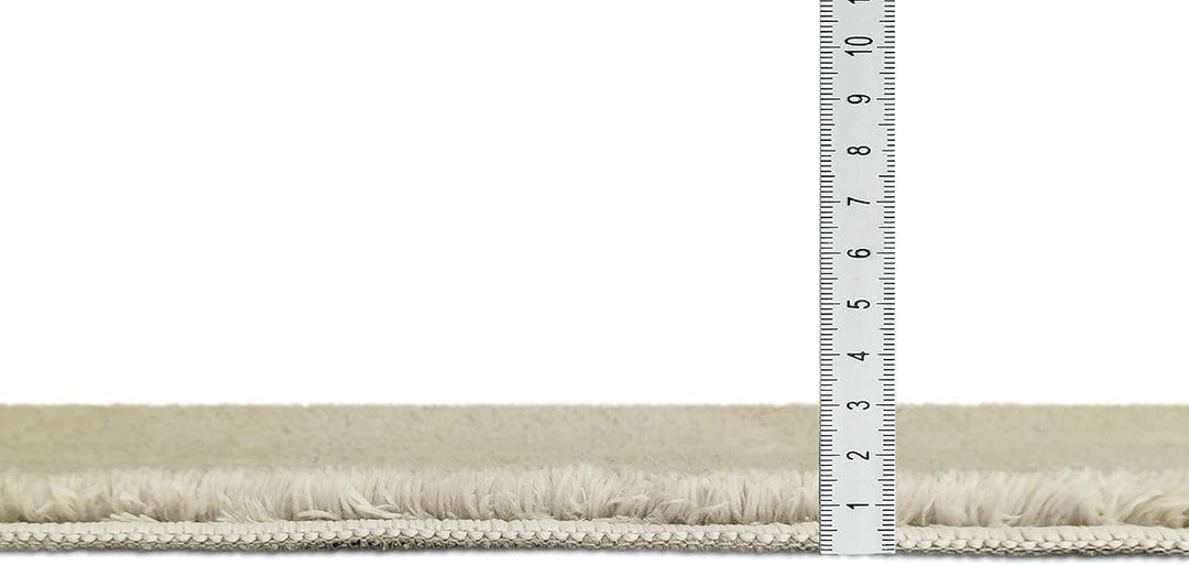 TESSO LIVING Relax Flauschiger Teppich - Superweich - Modern Einfarbig - rutschfest - Waschbar bis 3