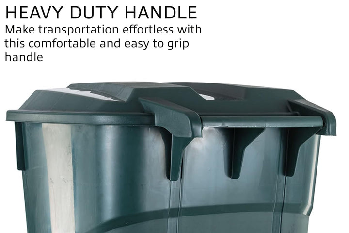 United Solutions ECOSolutions Mülleimer mit Rädern, 32 Gallonen, ECO Grün, 2 Stück