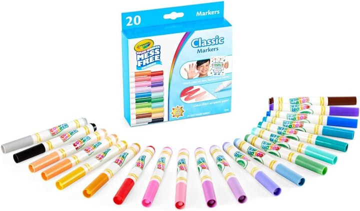 CRAYOLA Color Wonder Marker-Nachfüllset (20 ct), saubere breite Linienmarker für Kleinkinder, sauber