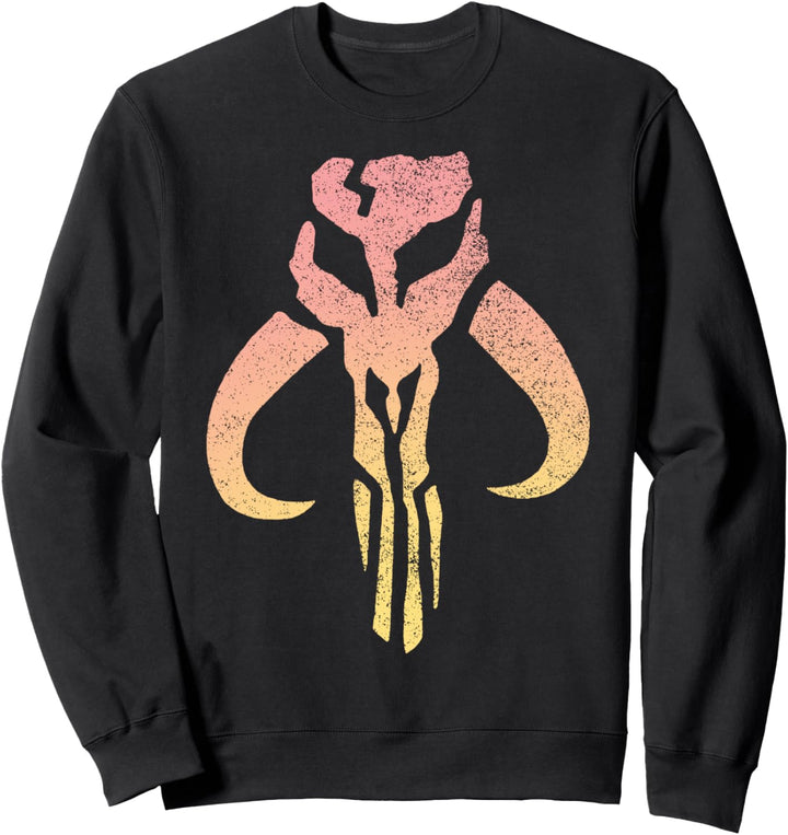 Star Wars Mandalorian Sunset Mythosaur Skull Sweatshirt