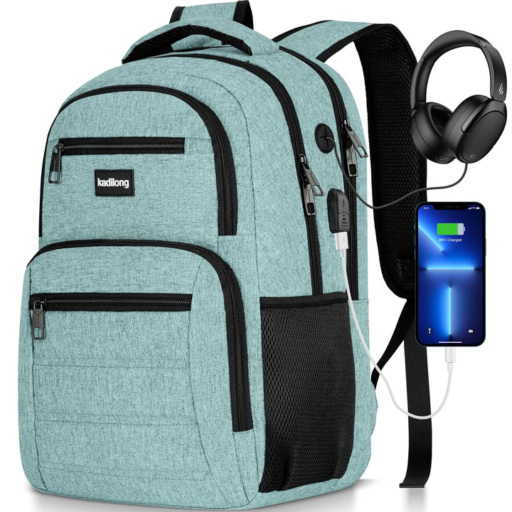 kadilong Rucksack Laptop Herren,Schulrucksack Jungen Teenager Schule Schultasche Schulranzen mit USB