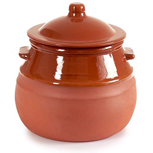Tontopf mit Deckel 2 Liter Stewpot Eintopf - Schmortopf Antike - Tongeschirr Mittelalter - Wikinger