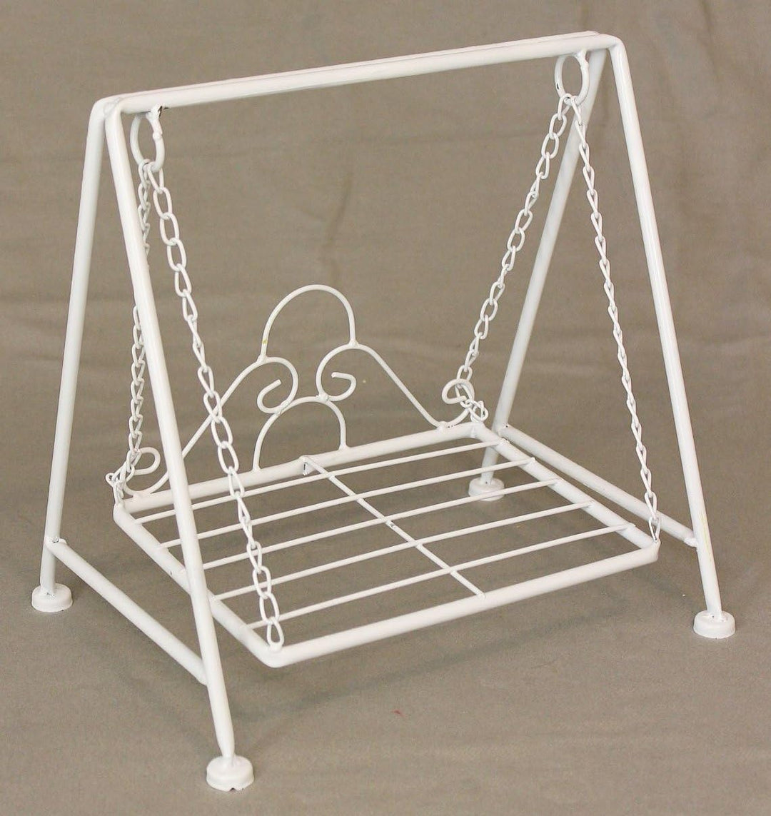 DanDiBo Blumenhocker Schaukel Romance Weiss 2073 Blumenständer 30 cm Puppe Dekoration