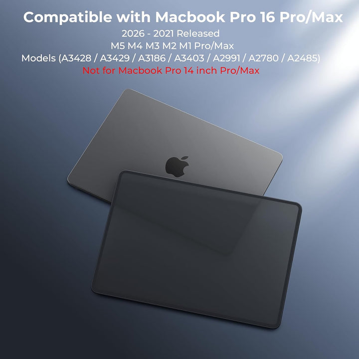 BlueSwan Hülle kompatibel mit MacBook Pro 16 Zoll M4 A3186 A3403/ M3 A2991/ M2 A2780/ M1 A2485 Pro/M