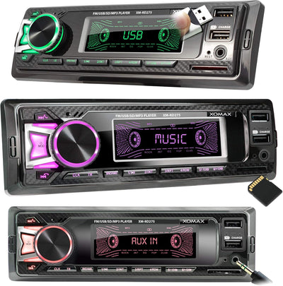 XOMAX XM-RD275 Autoradio mit DAB+ Tuner und Antenne I FM RDS I Bluetooth Freisprecheinrichtung I USB