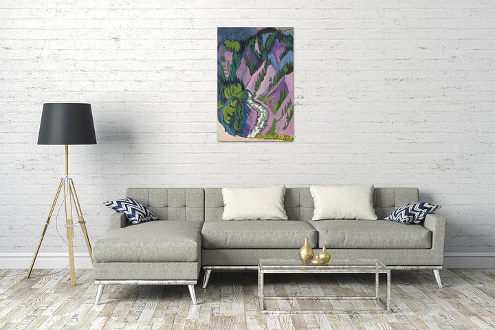 Printed Paintings Leinwand (60x80cm): Ernst Ludwig Kirchner - IM SERTIGTAL 60x80 cm, 60x80 cm