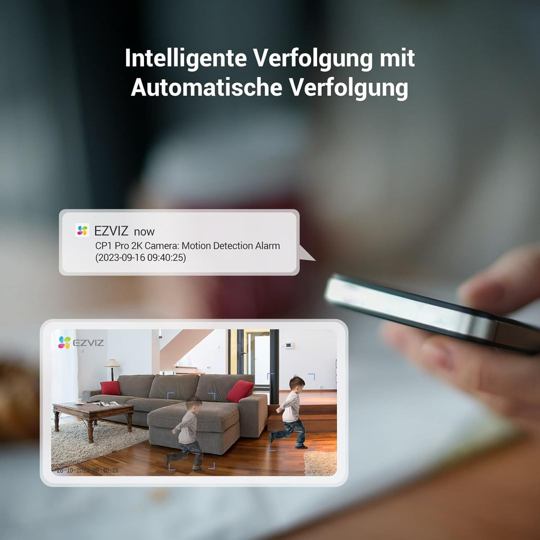 EZVIZ 2K WLAN Überwachungskamera Innen, 360º PTZ Indoor Kamera mit Personenerkennung und -verfolgung