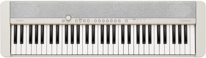 Casio CT-S1WE CASIOTONE Piano-Keyboard mit 61 anschlagdynamischen Tasten, weiss & SP-3 Sustain Pedal