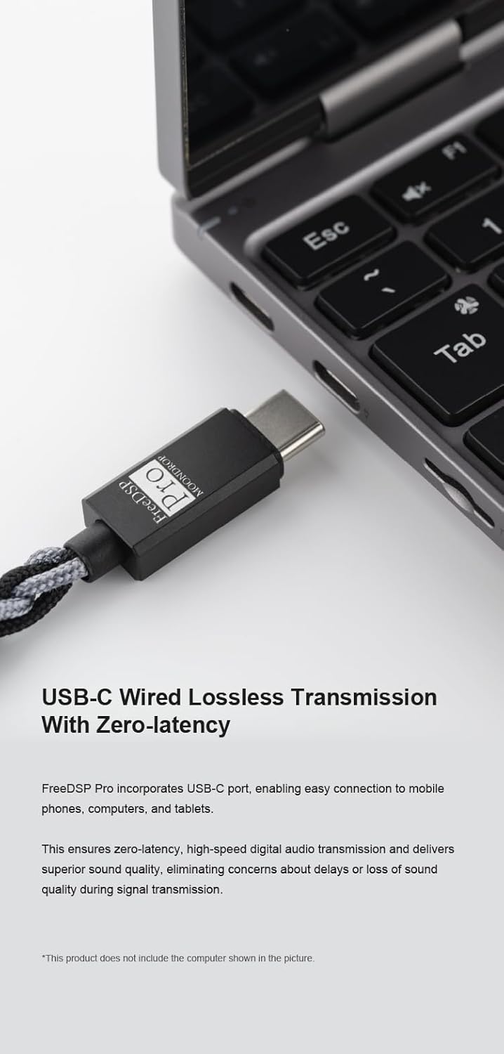 Moondrop Free DSP PRO Kopfhörer-Upgrade-Kabel USB-C CS43198 HiFi-tragbarer Mini-Dekodierungsverstärk