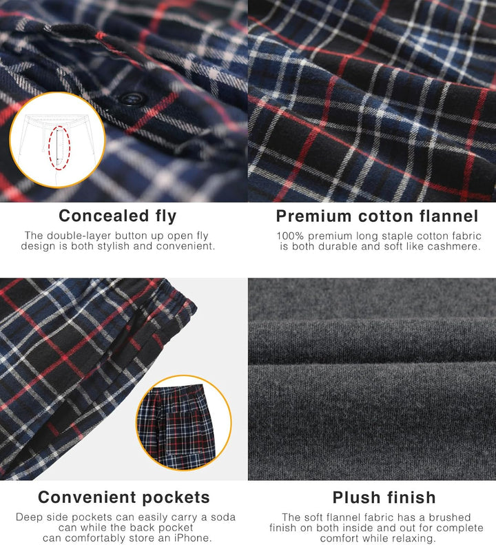 LAPASA Herren Pyjama-Set Schlafanzugset (Extra Warm Flecce Set M129, Wärmer Flanell Set M95, Warm Fl