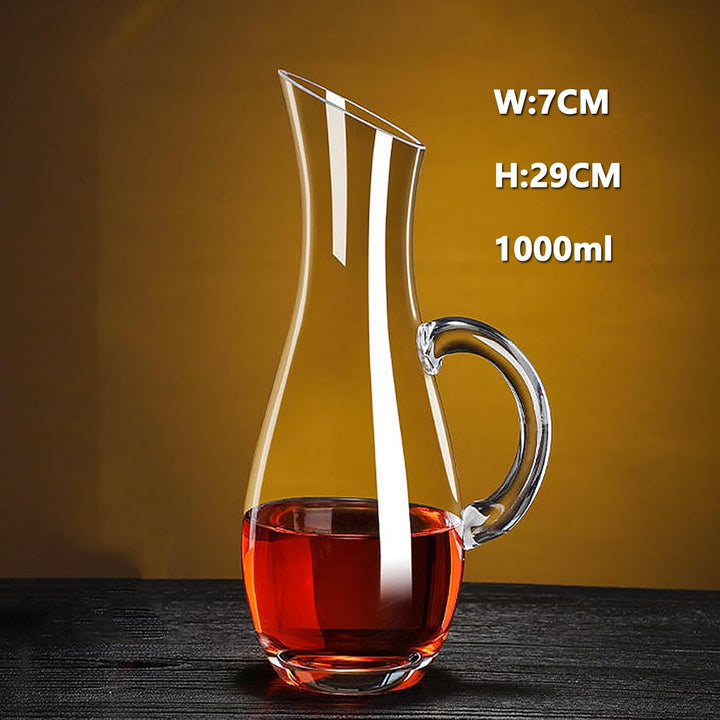 Red Wine Decanter, Glass Carafe Aerator, 100% Lead-Free Crystal Wine Carafe, Unique Wine Aerator Pre