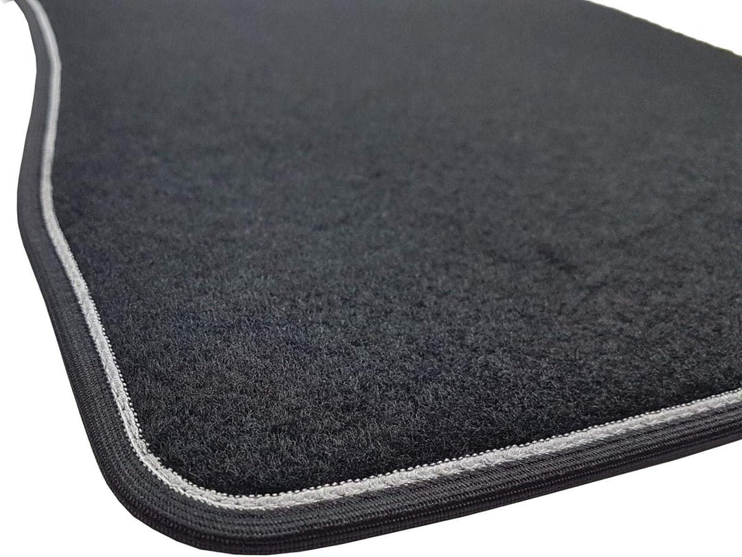 Das Teppich Auto, sprint04801, FuÃŸmatten Teppiche Schwarz rutschfest, verstÃ¤rkter Rand, zweifarbig