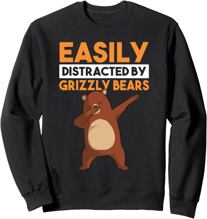 Einfach abgelenkt von Grizzly Bears lustiger Tupftanz Sweatshirt