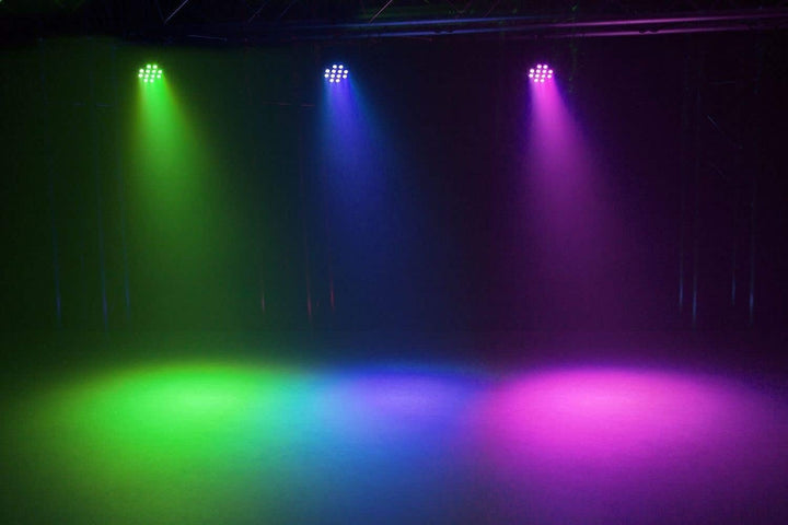 BeamZ SlimPar37 - LED PAR Strahler mit Fernbedienung, 12 x 4 Watt LED Strahler, DMX, Discolicht Part