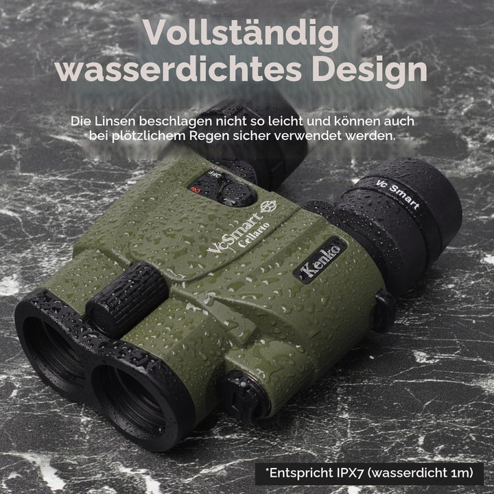 Kenko Bildstabilisierung Fernglas Vc Smart 10x30 Cellarto WP, Dachkantprisma, wasserdicht IPX7, kont