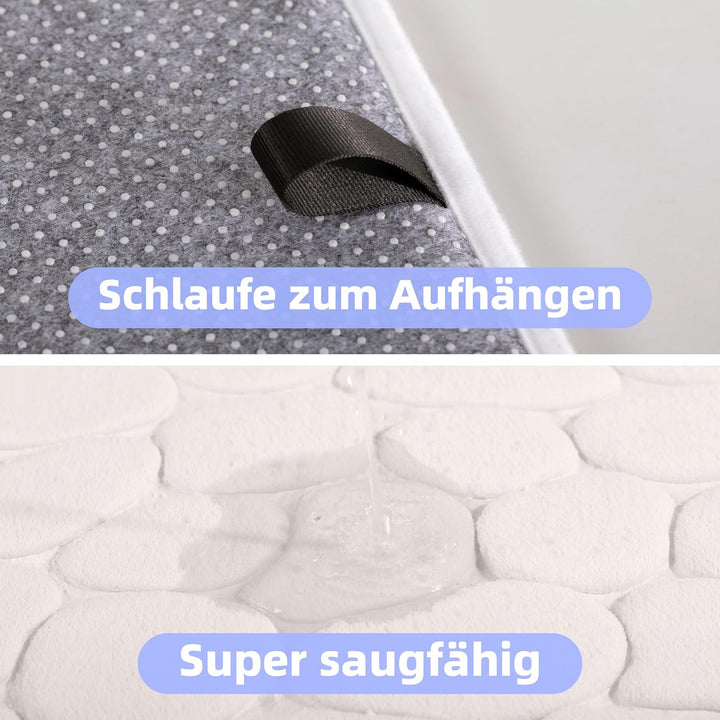 chakme Badematte Memoryschaum Badteppich Memory Foam Duschvorleger Saugfähige Badvorleger Badezimmer