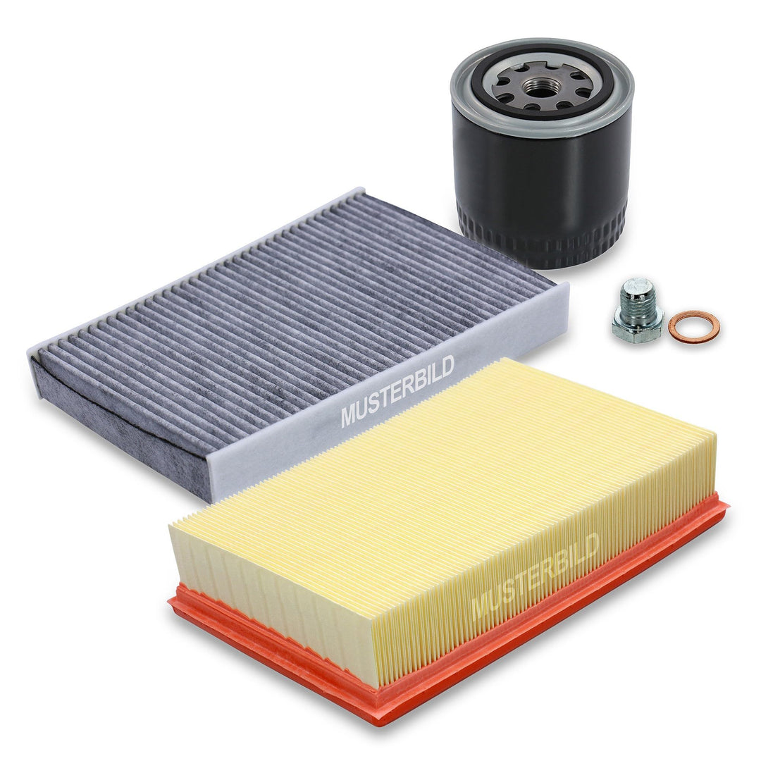 BESTPRICE Inspektionspaket Filterset mit 1x Ölfilter; 1x Luftfilter; 1x Innenraumfilter (Pollenfilte
