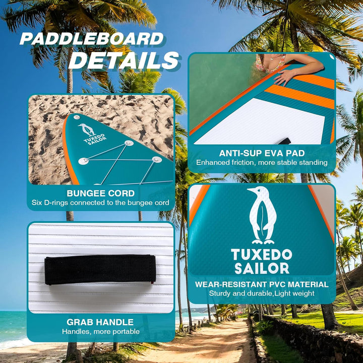 Tuxedo Sailor Stand Up Paddle Board 240/320/365cm Inflatable Paddle Boards for Adults and Kinder Sta