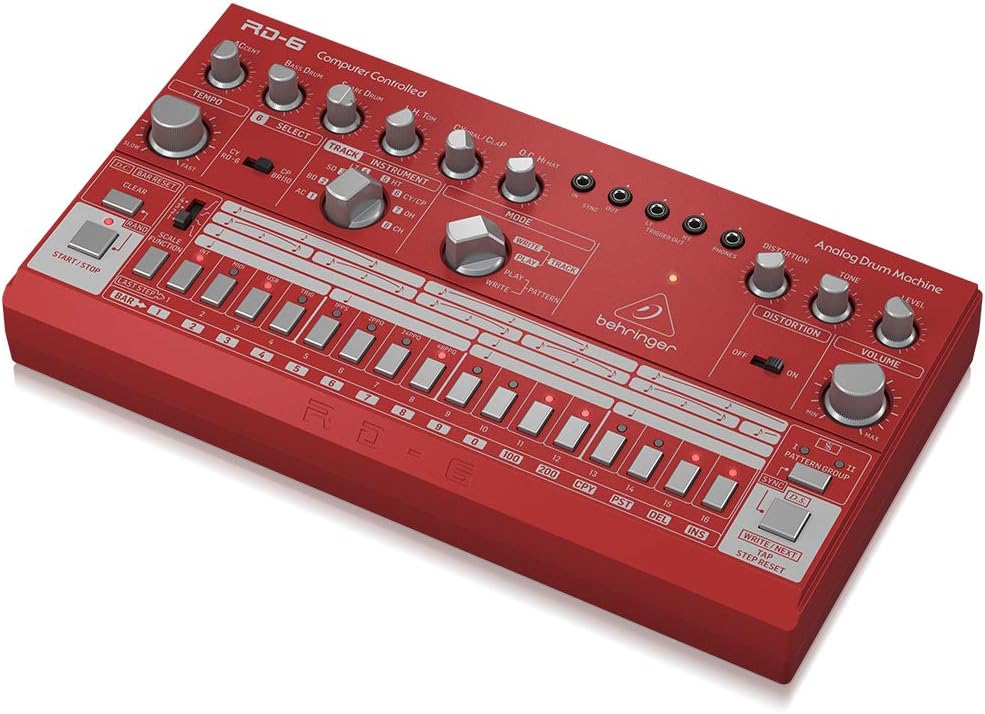 Behringer RD-6-RD Rot RHYTHM DESIGNER RD-6 Single, Rot RHYTHM DESIGNER RD-6 Single