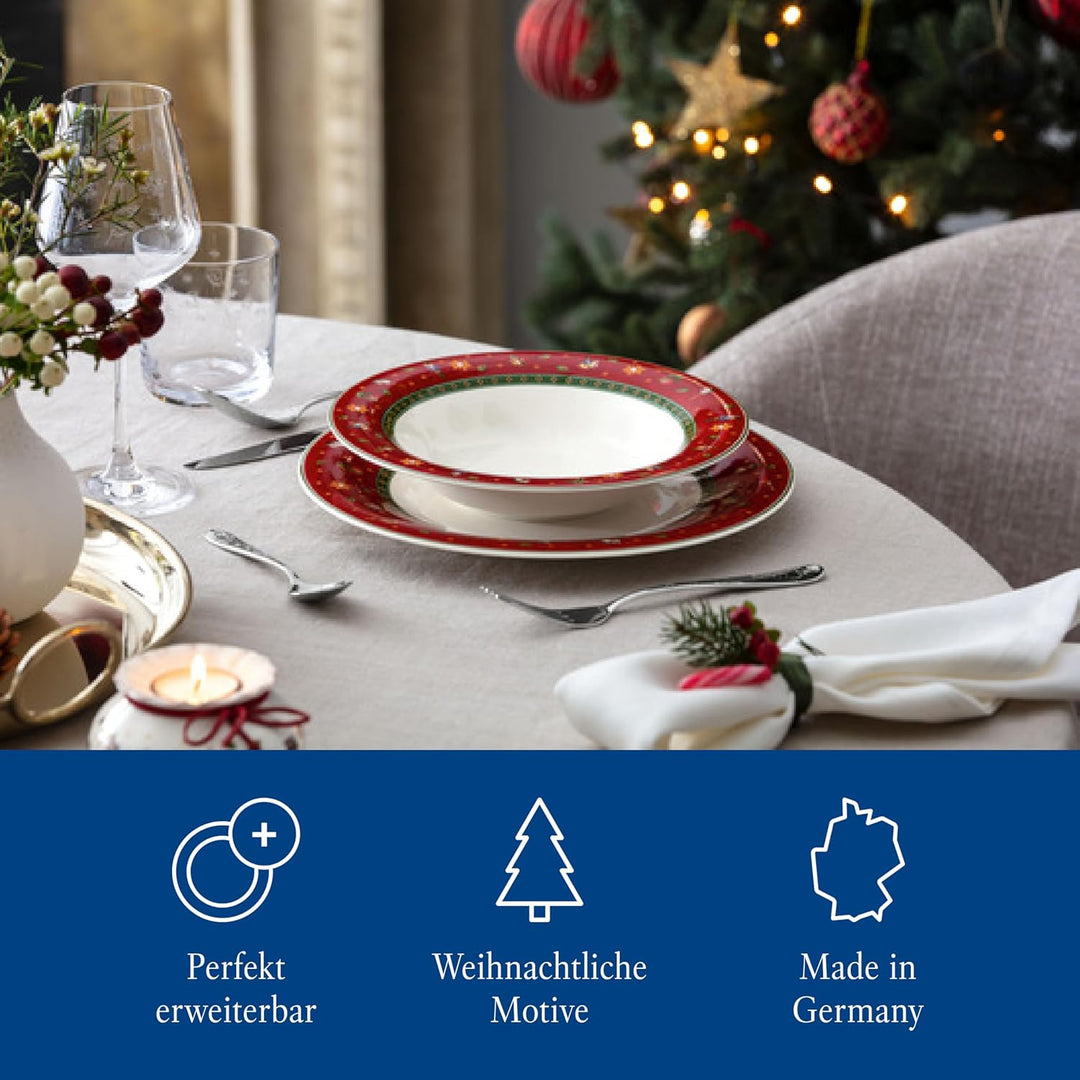 Villeroy & Boch – Toy's Delight Specials Suppenteller Rot, Spülmaschinenfest, Mikrowellensicher, Tie
