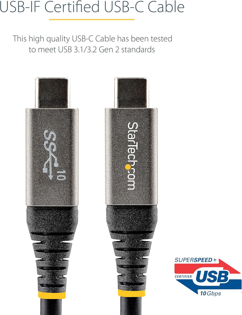 StarTech.com 1m USB-C Kabel 10Gbit/s - USB-IF zertifiziertes USB-C Kabel - USB 3.2 Gen 2 Typ-C Kabel