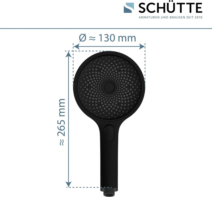 SCHÜTTE Handbrause SAMOA RAIN | Samtstrahl-Technologie | Duschkopf mit über 300 Düsen | 3 einstellba