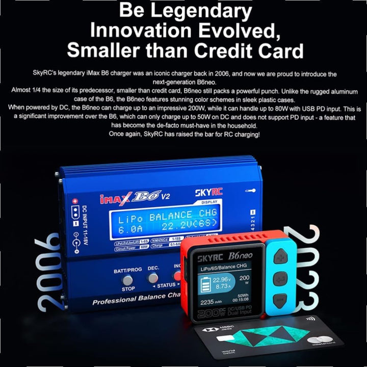 SKYRC B6neo Ladegerät LiPo 1-6s 10A 200W