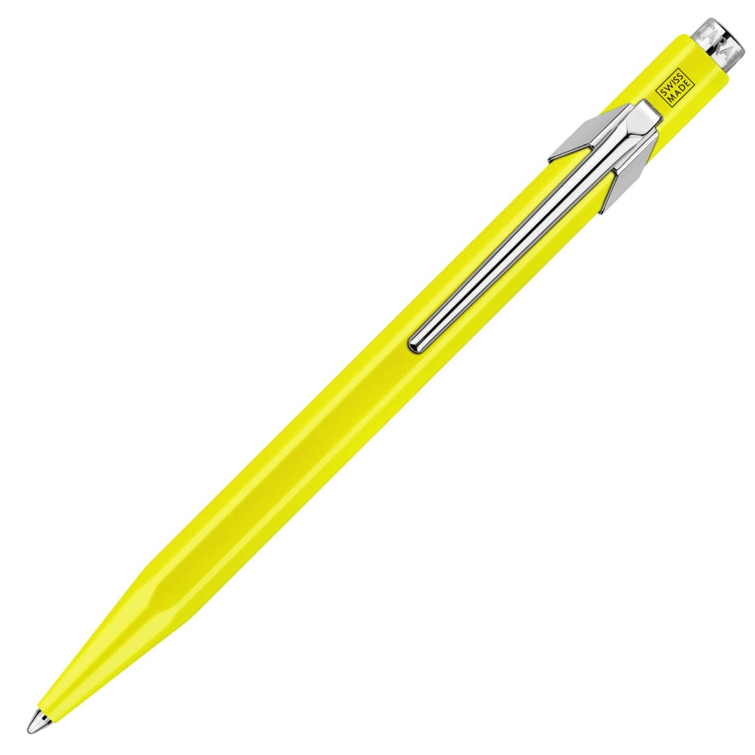 CARAN d'ACHE - Kugelschreiber 849 POPLINE - Fluo Gelb mit Etui, 1 Stück (1er Pack) fluoreszierendes