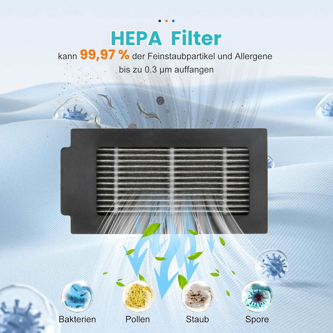 22 Stück Zubehör für Ecovacs Deebot T30C Omni / T30C Omni Gen2 / T30C Saugroboter, 1 Hauptbürste, 6