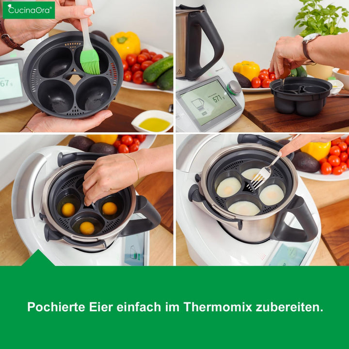 steamEGGS Eierkocher 4 Eier Thermomix Zubehör TM6 TM7 - Egg Boiler - Zubehör für den Thermomix Vorwe