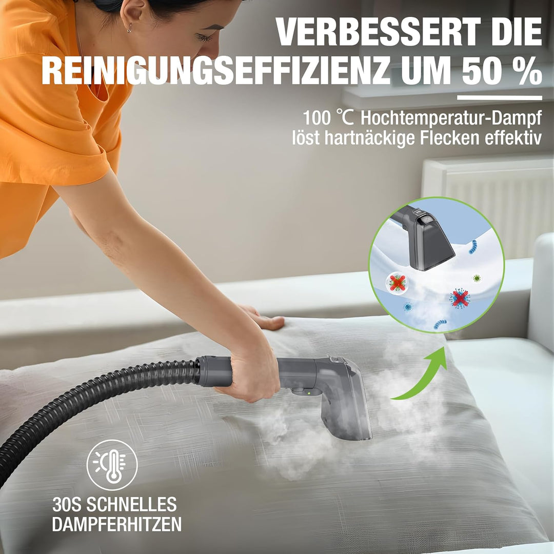 WORKPRO Teppichreiniger Waschsauger, 16 kPa Sofareiniger Waschsauger Polsterreiniger mit 4 Reinigung