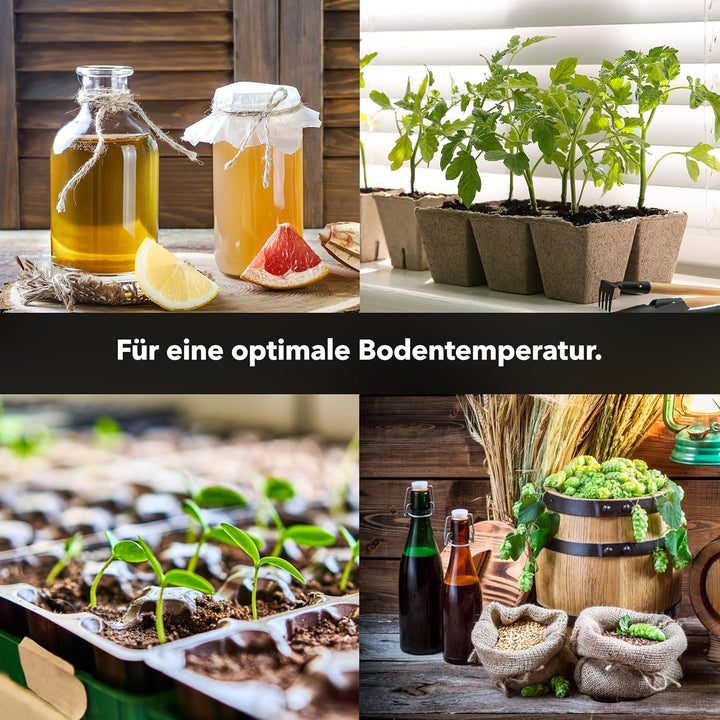 HBN Pflanzen Heizmatte Wärmematte Wärmeplatte für Sämling und Samen, 17.5W, Zimmergewächshaus Anzuch